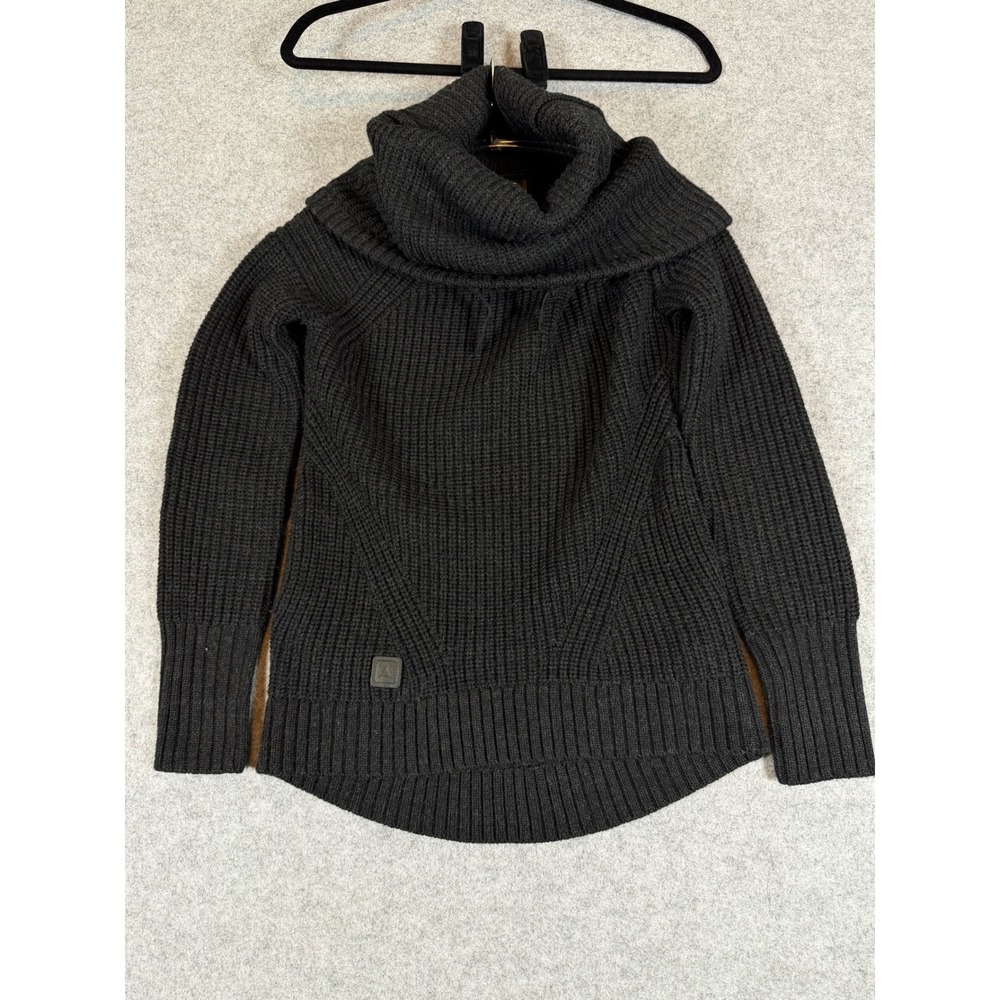 Triple Aught Design Cowl Neck Hoodie Sweater Womens XS Black Excellent Merino